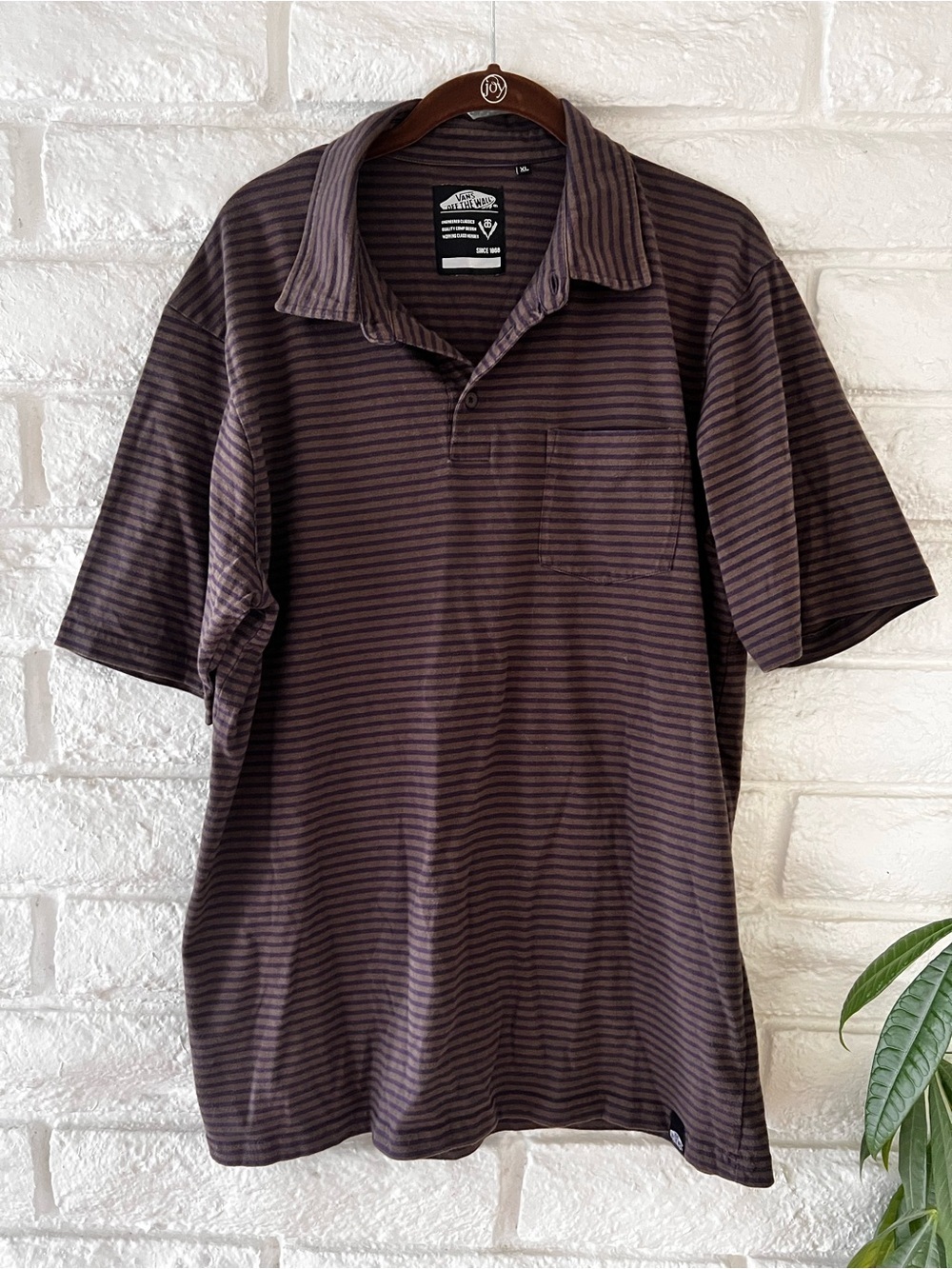 Vans Men's Striped Polo Shirt Sz XL  T16
